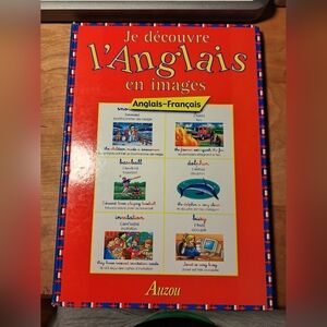 Red English-French Learning Book